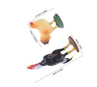 ERINGOGO 2 Pièces Figurines de Poulets Fermiers Simulés Jouets Solides Réalistes Coq et Poule pour Garçon Fille et Jeu Éducatif