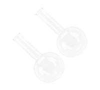 ERINGOGO 2 pièces Flacon à Fond Rond Verre Lot de Fioles Transparentes pour Expériences Scientifiques Laboratoire Éducation et Chimie Matériel sans Bavure Outil Pratique pour Études et