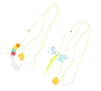 ERINGOGO 2 pièces Jouets à Suspendre pour Chats Intérieurs Feutre avec Plumes et Libellule Jouets Interactifs pour Animaux de Compagnie pour Exercices et Divertissement