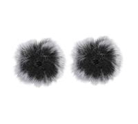 ERINGOGO 2 pièces Lot de Bonnette Microphone Vent Clip Gris Noir Protection Éclaboussures et Bruit pour Microphones Multiples Facile à Installer et Adaptable