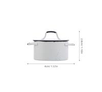 ERINGOGO 2 pièces Lot Marmite Blanche Bord Bleu Accessoires pour Maison de Poupée Ustensiles Miniatures Réalistes pour Décoration Cuisine