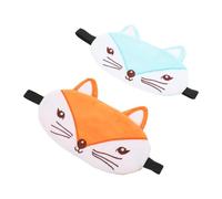 ERINGOGO 2 pièces Masque de Sommeil Mignon Forme de Renard Cache-œil Confortable pour Voyage et Nuit Lot de Masques Adulte pour Hommes et Femmes Bloque la Lumière pour Repos