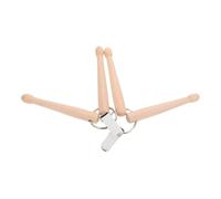 ERINGOGO 2 Pièces Mini Porte-clés Baguettes de Batterie Bois et Compact pour de Percussion Accessoire Pratique pour Musiciens
