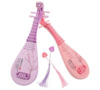 ERINGOGO 2 Pièces Miniature Pipa Musical Instruments for with Sound and Light Child-Friendly Early Education Toy Lute for Sensory Development and Dollhouse Decor