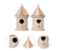 ERINGOGO 2 Pièces Nichoirs Oiseaux DIY avec Anneau Métallique Décoration Jardin et Créative Nid Doiseau Suspendu pour Maison Extérieure