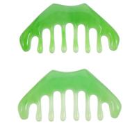ERINGOGO 2 pièces Peigne de Massage Chevelu Gua Sha Cire Abeille Verte Outil Portable pour Relaxation et Soulagement des Maux de Tête Stress et Sciatique Convient à Hommes et Femmes