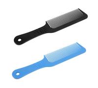ERINGOGO 2 Pièces Peignes Antistatiques pour Coiffure Peignes Portables Plastique avec Bords Lisses Stimulation Adaptés pour Hommes Usage Salon et Domicile Noir et Bleu