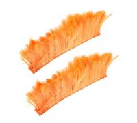 ERINGOGO 2 pièces Perruque Accessoire Casque de Deux-Roues Crête de Coq Orange Décoration Unique Résistante Facile à Installer pour Cosplay Ski Snowboard et Vélo