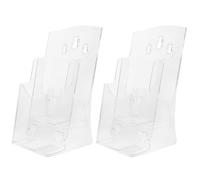 ERINGOGO 2 Pièces Porte-brochures de Bureau à Deux Niveaux en Ps | Rangement Visible, Base Stable, pour Enveloppes et Brochures, Style Simple pour Bureau et Salle D'attente