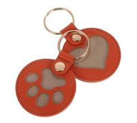 ERINGOGO 2 Pièces Porte-clés Souvenir Poils Animaux PU Médaillon Commémoratif Chat et Chien Accessoire pour Garder Mémoire Cadeau Sentimental pour Amoureux des Animaux