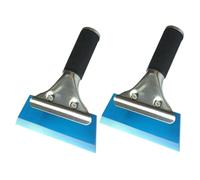 ERINGOGO 2 pièces Raclette Voiture Caoutchouc Résistant avec Lame Flexible pour Déneigement et Pose Film Outil Grattoir Verre Auto sans Rayure Manche INOX Couleurs Couleur Aléatoire