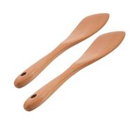 ERINGOGO 2 Pièces Rice Paddle Naturel avec Manche Épais Résistant Chaleur Cuillère pour Riz Salades et Cuisine Ustensiles de Cuisine et pour Cuiseur à Riz