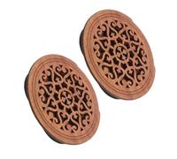 ERINGOGO 2 Pièces Soundhole Cover For Guitar Wood Acoustic Feedback Suppressor For Acoustic Folk And Electric Guitars Portable And Lightweight