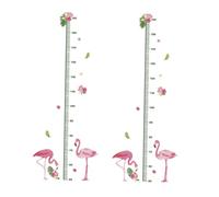 ERINGOGO 2 Pièces Sticker Mural Toise Garçon Fille Autocollants Croissance PVC Étanche Animaux Colorés Chambre Garçon Fille Décoration Murale Pratique