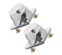 ERINGOGO 2 Pièces Support Pied de Batterie Fer Plaqué Argenté Base de Pied de Tom Accessoire Durable pour Kit de Batterie Stable et Antidérapant Ensemble