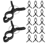 ERINGOGO 20 Pièces Clips de Support, Pince de Jardin en Vinyle Noir | Réutilisables Saison Après Saison, Usage Facile, pour Serrage et Culture en Bac, Protège les Tiges