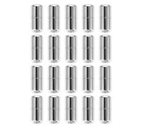 ERINGOGO 20 Pièces de Fermoirs Métalliques pour Lacets Argentés, Connecteurs Capsule en Métal pour Transformer Vos Chaussures en Slip-on, Méthode Élégante sans Nouer