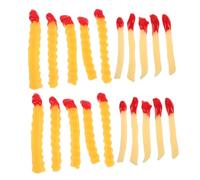 ERINGOGO 20 Pièces Lifelike French Fries Shape Artificial Food Decoration for Kitchen Photography Restaurant Tabletop Display