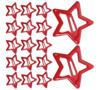ERINGOGO 20 pièces Lot de Barrettes à Cheveux Étoiles Métalliques Rouges Petites Épingles à Cheveux Snap pour Femmes et Filles Accessoires Coiffure pour Fêtes Anniversaires et Mariages
