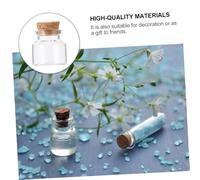 ERINGOGO 20 pièces Lot de Mini Bouteilles Verre Transparent avec Bouchon Liège Bocaux de Rangement Empilables pour Message Thé Fleurs Fête et Maison