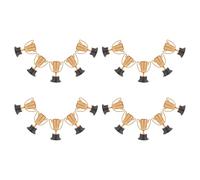 ERINGOGO 20 pièces Lot de Mini Trophées Plastique Doré Petites Coupes Récompense pour Garçon Fille Prix Compétition Sport Faveurs Fête et Décor Bureau