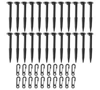 ERINGOGO 20 pièces Piquets de Camping Plastique Fixation Sol Résistante pour Tentes et Décorations Gonflables Extérieures Piquets Jardin et Fixation Bâche Adaptés Aux Activités Outdoor