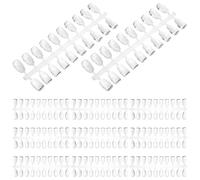 ERINGOGO 200 Pièces Palette de Couleurs Transparentes pour Nail Art Accessoires de Salon de Manucure Planches D’Entraînement pour Vernis à Ongles Cartes de Contraste Couleur Pratiques