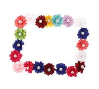 ERINGOGO 20pièces Élastiques à Cheveux Pétales De Fleurs avec Perles pour Animaux Accessoires Chics pour Chiens Et Chats Couleurs Mélangées