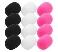 ERINGOGO 24 Pièces 24 Bonnettes Anti-Vent en Mousse pour Microphone, Protections Miniatures pour Casque Audio, Housses Légères Réutilisables, Couleurs Assorties Rose, Blanc, Noir, Adaptées