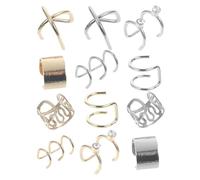 ERINGOGO 24 pièces Ear Non Perçantes Doré et Argenté Accessoires Oreille pour Femmes et Hommes Styles Variés pour Fête Mariage et Usage Quotidien