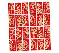 ERINGOGO 24 Pièces Enveloppes Rouges Chinoises Année Du Serpent Papier avec Dorure Élégante Décoration Festive pour Nouvel An Chinois