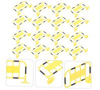 ERINGOGO 24 pièces Jouets Éducatifs de Barricades de Circulation Fer Jaune pour Garçon Fille Apprentissage des Signaux Routiers et Simulation de Parking pour Garçon Fille et Tout-Petits