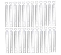 ERINGOGO 24 pièces Tubes à Bulles Forme de Cœur Reutilisables Flacons Vides pour Mariage Été Facile à Remplir et Accessoire Photobooth