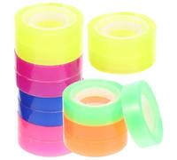 ERINGOGO 24 Rouleaux Ruban Adhésif Transparent Coloré Bopp | Découpe Facile, Recharge Aisée, Adhérence, Compatible Plupart des Distributeurs Standard