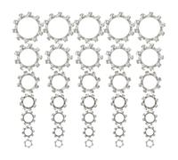 ERINGOGO 280pcs Rondelles de Blocage Dentelées à Denture Externe en Acier Inoxydable, Serrage Rapide et Solide pour Fixation Industrielle