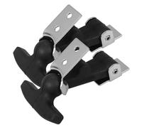 ERINGOGO 2pcs Loquets de Tirage en Acier Inoxydable Poignée T en Caoutchouc pour Protection du Capot Moteur, Absorption des Chocs, pour Boîte à Outils et Capot