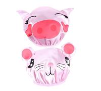 ERINGOGO 2pièces Casquettes De Bain Garçon Fille Ajustables Chapeaux De Sécurisés Pour Imperméables Avec Motifs Cartoons Cochon
