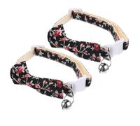 ERINGOGO 2pièces Colliers pour Chats avec Clochette Et Nœud Ajustables Collier Décoratif pour Animaux De Compagnie Design Mignon Et Pratique