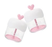 ERINGOGO 2pièces Distributeur De Mousse Pour Visage Fabricant De Mousse Transparent Forme De Cœur Outils De Soins De Peau Pour Voyage Et Maison Rose