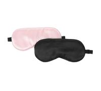 ERINGOGO 2pièces Masque De Sommeil Femme Satin Doux Cache-yeux Bloquant La Lumière Masque Nuit Léger Et Confortable Avec Bande Élastique Pour Dormir Maison Et Voyage Rose Et Noir