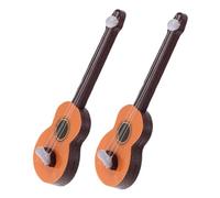 ERINGOGO 2pièces Mini Guitare Décorative Bois Modèle De Guitare Miniature pour Maison De Poupée Petite Accessoire De Photographie