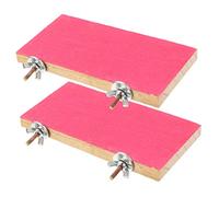 ERINGOGO 2pièces Plateformes Bois pour Perruches De Supports Rectangulaires pour Oiseaux Accessoires pour Volière Aire De Jeux pour Oiseaux Design