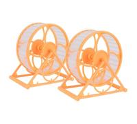 ERINGOGO 2pièces Roue De Course Silencieuse pour Hamsters Et Petits Animaux Exercices Sains pour Hamsters Chinchillas Et Hérissons Design Et Apaisant