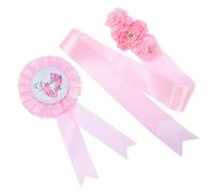 ERINGOGO 2pièces Sash Et Badge Corsage Pour Futurs Parents Accessoires De Maternité Pour Shower Et Fête De Genre Éléphant