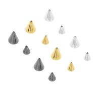 ERINGOGO 3 boîtes Punk Nail Charms Flat-back Cone Studs Boîtes Décoration Ongles Vintage Métal Rivets pour Manucure Femme Party