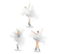 ERINGOGO 3 Ensembles Décors Gâteau Ballet Ballerines avec Jupe Tulle Gâteau Anniversaire Fille Topper pour Fête et Mariage