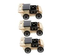 ERINGOGO 3 Ensembles Kit Éducatif Modèles Voiture Solaire à Assembler pour Projet Scientifique DIY Manuel Éducatif Stimulant Créativité