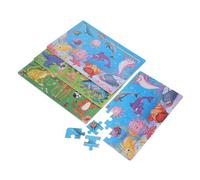 ERINGOGO 3 Ensembles Puzzle Bois pour Garçon Fille Éducatif Préscolaire avec Thèmes Animaux Cartoon Dinosaures et Monde Marin Puzzle Bois et Sécurisé pour Développement Cognitif des Tout