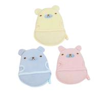 ERINGOGO 3 Moufles de Toilette pour Bébé Accessoire de Bain Doux en Coton et Velours Légers Séchage Rapide pour Bain