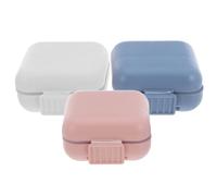 ERINGOGO 3 pièces Boîte à Pilules Portable Organisateur de de Voyage Compartiments Étanches Petit Pilulier de Poche pour Vitamines de et Rangement Quotidien